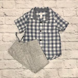 Cat & Jack Boys 2T Short Sleeve Shirt and Pants